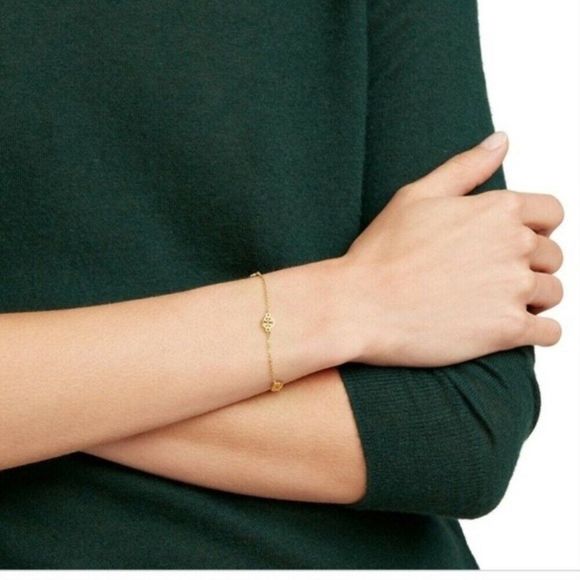 Tory Burch Delicate Toggle Station Chain Bracelet - SILVER - Picture 3 of 9